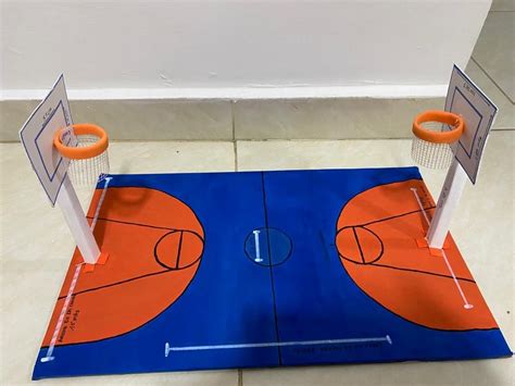 Mini cancha de básquet de papel