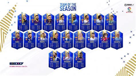 Cartas TOTS de LaLiga Santander FIFA 19