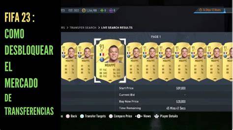 Filtros del mercado de transferencias FIFA 19