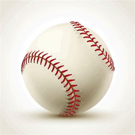 Pelota de béisbol blanca con costuras
