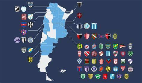 Mapa de marcas de clubes argentinos