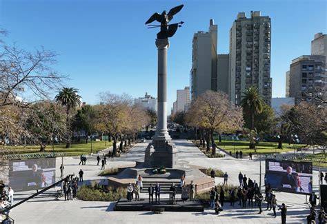 Plaza Italia durante celebración futbolística