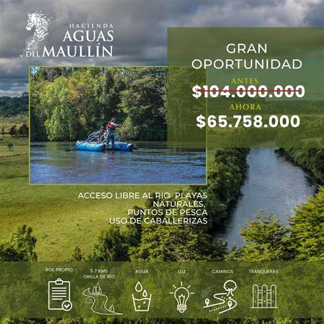 Parcelas junto al río Maullín