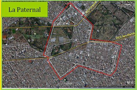 Mapa de transporte hacia La Paternal