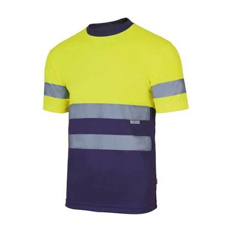 camiseta bicolor burdeos amarillo