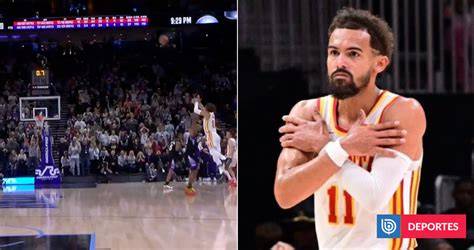 Trae Young lanza desde media cancha