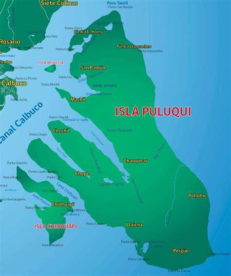 Mapa de Isla Puluqui y Calbuco