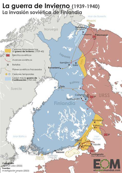 Mapa de la Guerra de Invierno 1939-1940