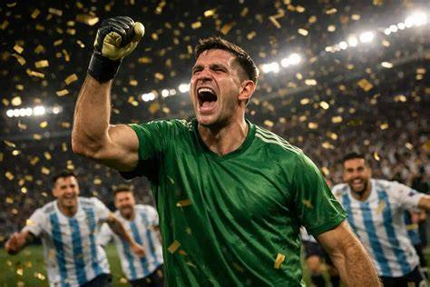 Joe Day arquero celebrando victoria