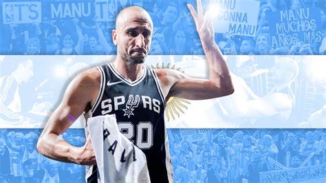 Manu Ginóbili con camiseta de Spurs