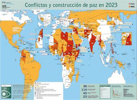 Mapa de conflictos y desastres de los años 70