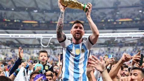 Messi celebrando el título mundial