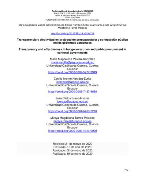 Transparencia y ejecución presupuestaria pública