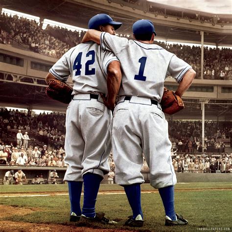 Jackie Robinson y Pee Wee Reese en Brooklyn