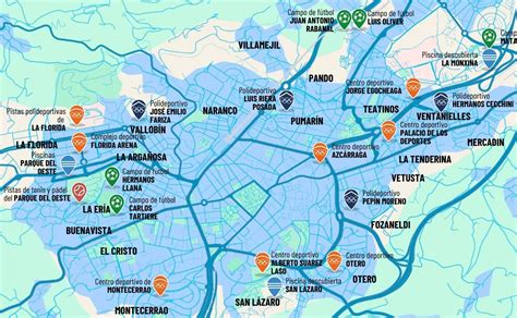 Mapa de instalaciones deportivas municipales