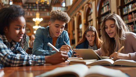 Estudiantes escribiendo cuentos en aula