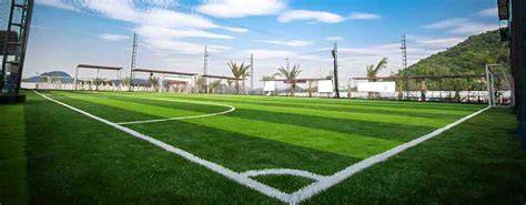 Cancha de fútbol indoor techada con césped sintético