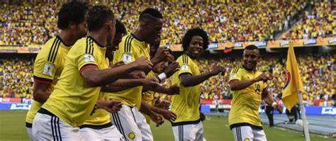 Selección Colombia celebrando un gol