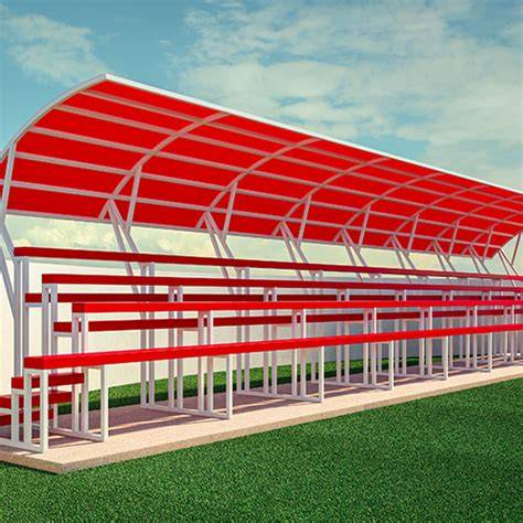Gradas y cancha de fútbol municipal