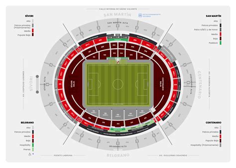 Plano de las tribunas del Generali Arena