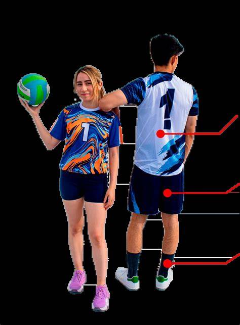 Equipo de voleibol con uniformes personalizados