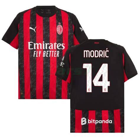 Franela oficial del AC Milan en colores rojo y negro