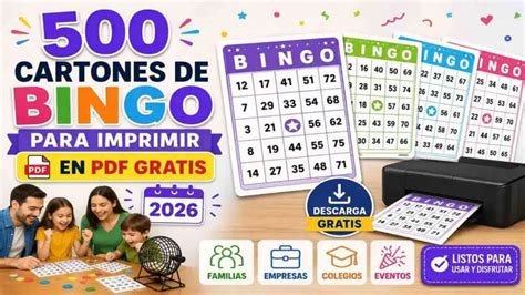 Cartones de bingo y premios solidarios