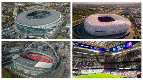 Comparación aérea de estadios deportivos