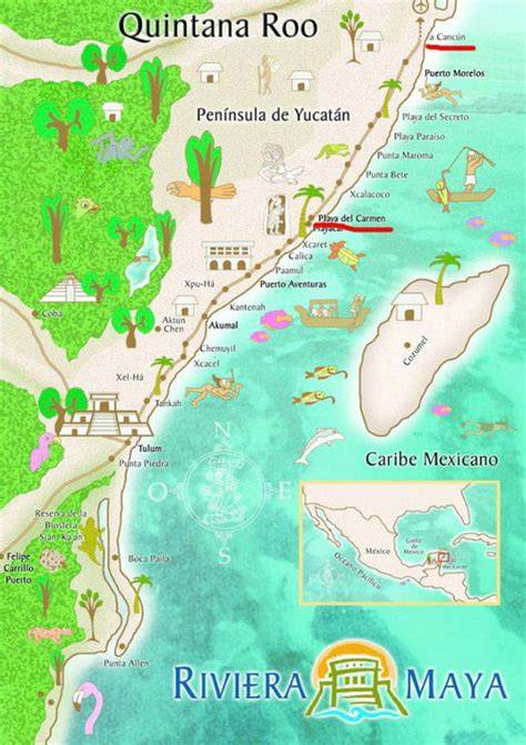 mapa de cobertura publicitaria Riviera Maya