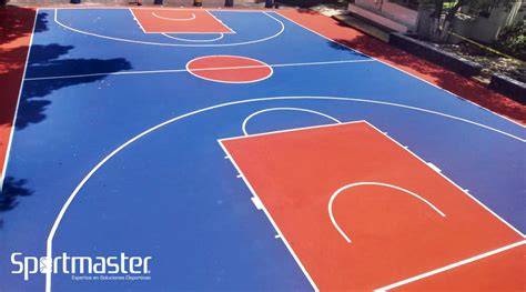 Zona de pintura cancha de baloncesto
