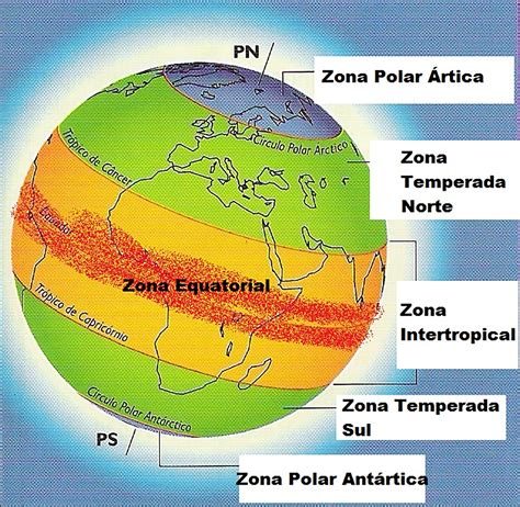Globo terráqueo con zonas climáticas