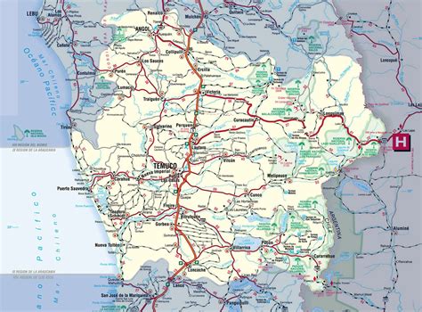 Mapa de Licán Ray en La Araucanía