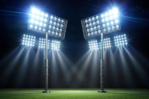 reflectores LED en estadio de fútbol