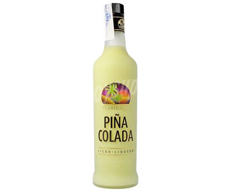 Piña colada cremosa en botella