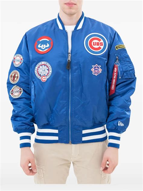 Chaqueta bomber azul de los Chicago Cubs