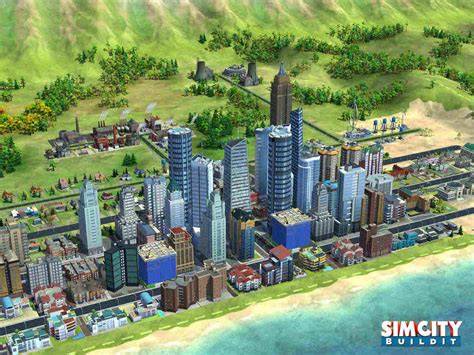 Ciudad de SimCity BuildIt con zonas urbanas