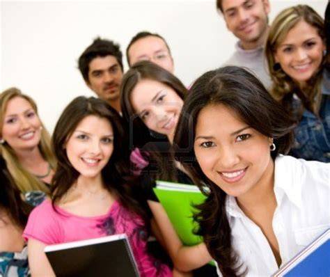 Estudiantes internacionales en escuela de inglés