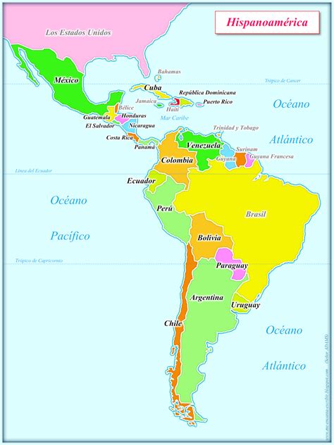 Mapa literario de Hispanoamérica