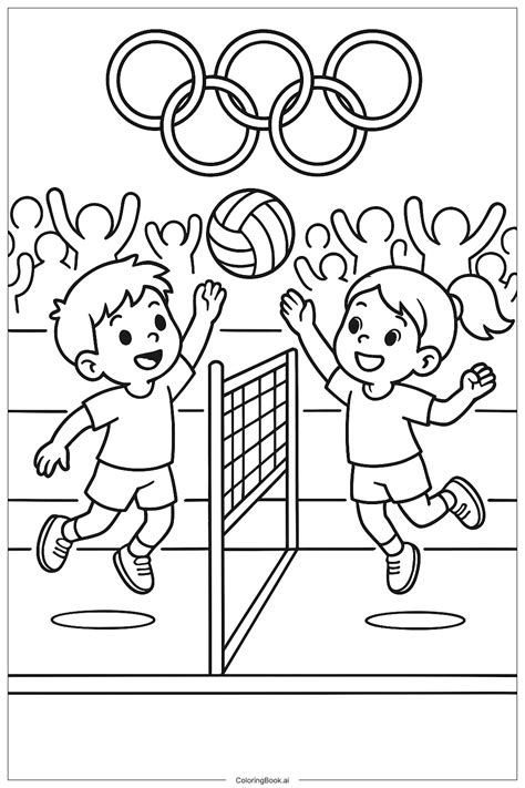 jugadas de voleibol para colorear