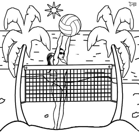 voleibol de playa para colorear