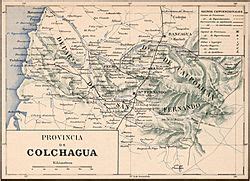 Mapa histórico de Colchagua y San Fernando