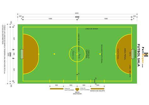cancha oficial de futsal 40 por 20 metros