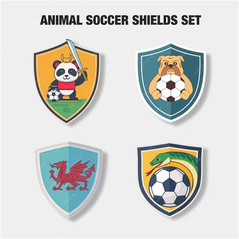 escudos de fútbol con animales fantásticos