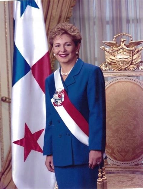 Retrato de Mireya Moscoso presidenta de Panamá