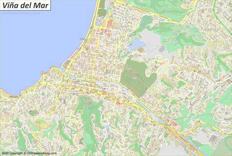 Mapa del borde costero de Viña del Mar