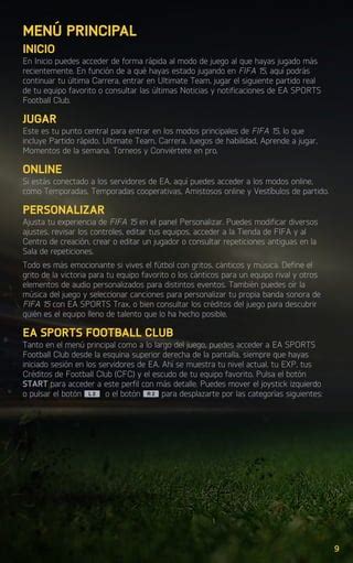 Menú Personalizar de FIFA 15