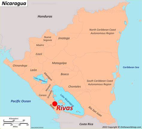 Mapa de ubicación de Rivas Nicaragua