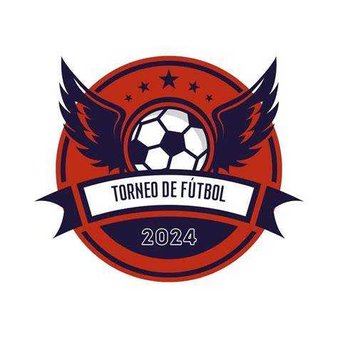 Logo de torneo de futbolito con escudo y balón