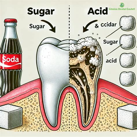 efectos de Coca-Cola en el esmalte dental