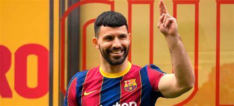 Presentación de Sergio Agüero en Barcelona